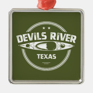 Devils River Texas Kayaking Ornament Aus Metall