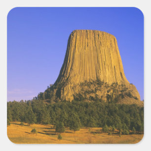 Devils Tower National Monument in Wyoming Quadratischer Aufkleber