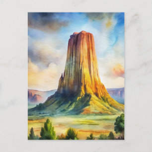 Devils Tower National Monument Paint Postkarte