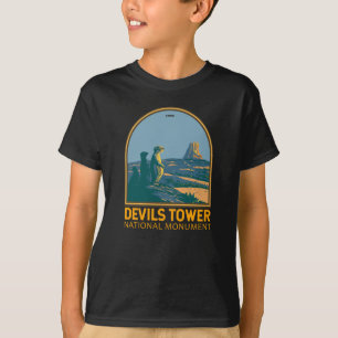 Devils Tower National Monument Präriehund Vintage T-Shirt