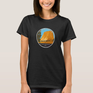 Devils Tower National Monument Wyoming Abzeichen V T-Shirt