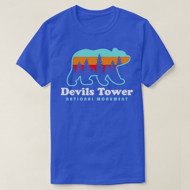 Devils Tower National Monument Wyoming Black Hills T-Shirt (Design vorne)