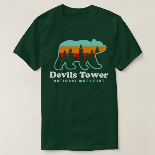 Devils Tower National Monument Wyoming Black Hills T-Shirt (Design vorne)