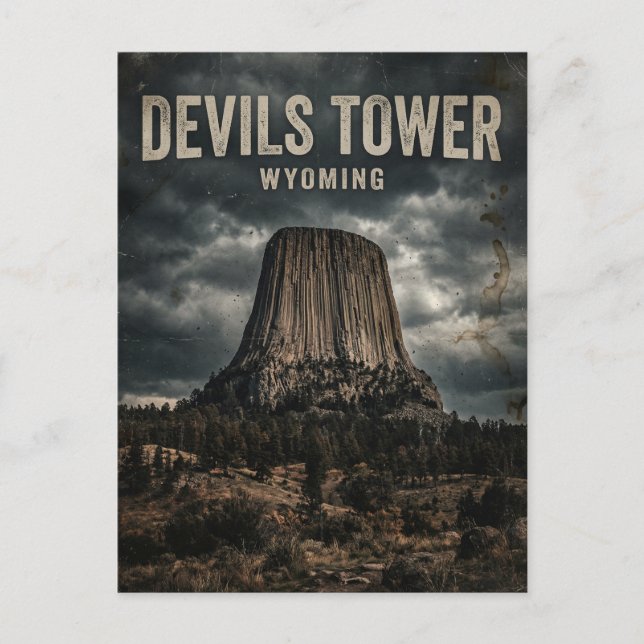 Devils Tower National Monument Wyoming Postkarte (Vorderseite)