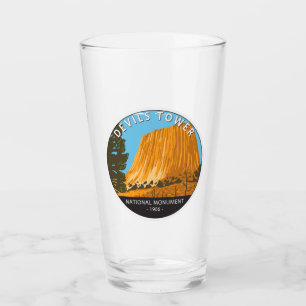 Devils Tower National Monument Wyoming Vintage auf Glas