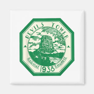 DEVILS TOWER Nationalpark T Shirt Wandern T-Shirt  Magnet