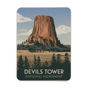 Devils Tower Nationalpark Vintag Magnet