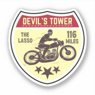 Devil's Tower Road - die Lasso-Motorrad-Rundreise Aufkleber