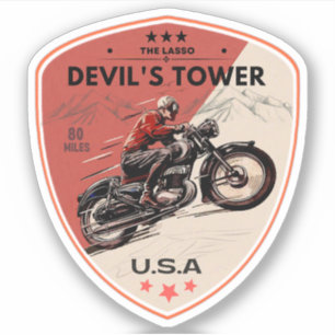 Devil's Tower Road - die Lasso-Motorrad-Rundreise Aufkleber