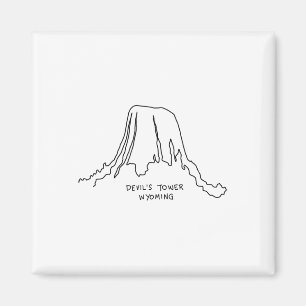 Devil's Tower Tee Wyoming Cowboy State National Pa Magnet