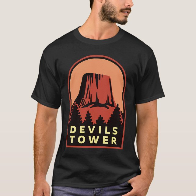Devils Tower WY National Monument T-Shirt (Vorderseite)