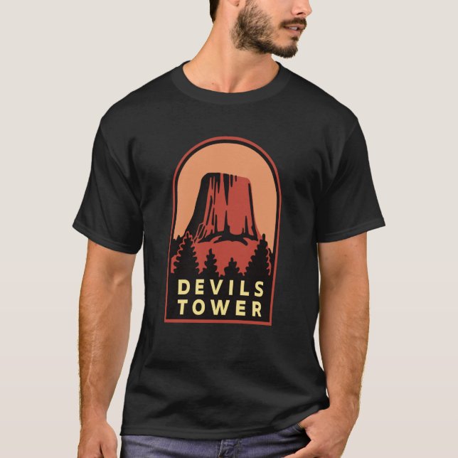 Devils Tower WY National Monument T-Shirt (Vorderseite)