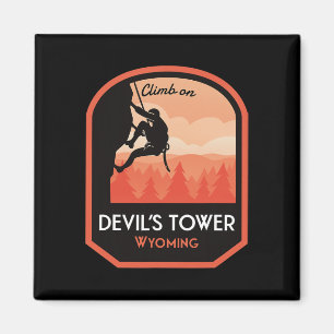 Devils Tower Wyoming Felsenklettern  Magnet