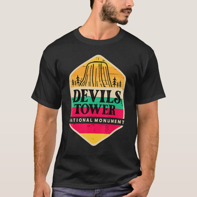 Devils Tower Wyoming National Monument Souvenir T-Shirt (Vorderseite)