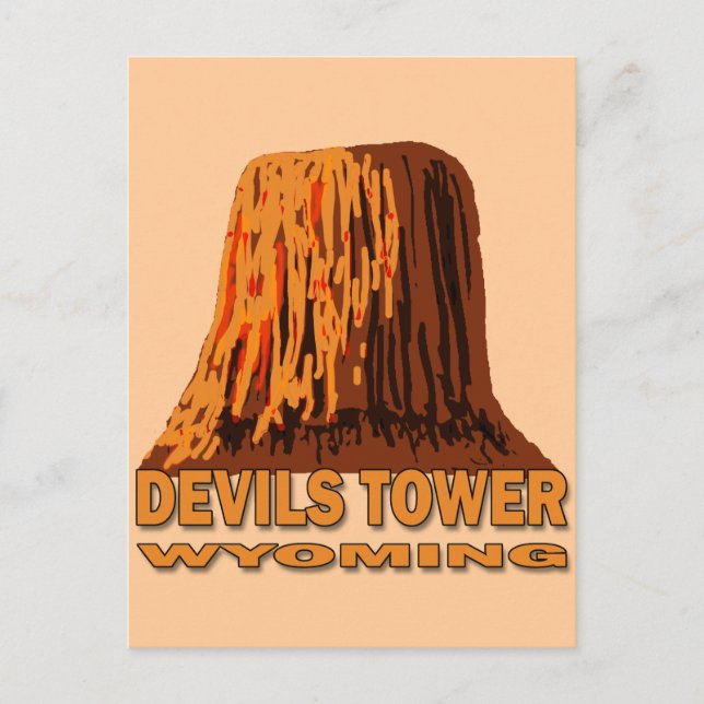 DEVILS TOWER WYOMING POSTKARTE (Vorderseite)