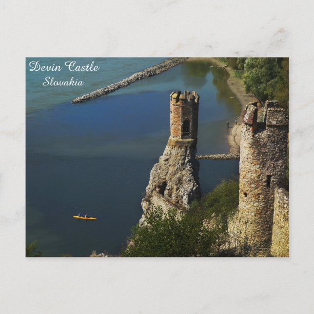 Devin Castle Slovakia Travel Maiden Tower Foto Postkarte (Vorderseite)