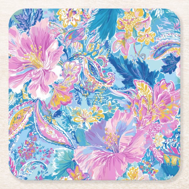 Devina Lily - Anenome Collette Square Coaster Rechteckiger Pappuntersetzer (Vorderseite)