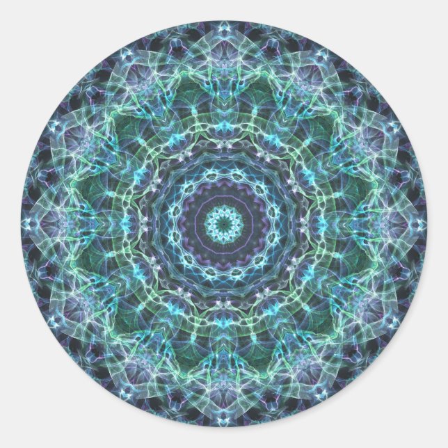 Devine Mandala Runder Aufkleber (Vorderseite)