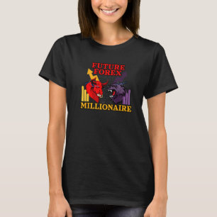 Devisen-Millionär Inspiriert Bulle Vs Bär Zugehöri T-Shirt