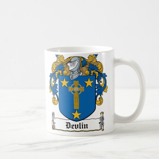 Devlin Familienwappen Kaffeetasse (Rechts)