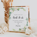 DEVON Address the Envelope Brautparty Sign Poster<br><div class="desc">Die Kollektion Devon ist ein atemberaubendes Set von Designs, das die Schönheit der Natur in ihren zarten Aquarellsukkulenten, Blättern und Blütenfloralen perfekt einnimmt. Die sanften und zarten Farben Grün und Blau verleihen dem Ganzen ein gemütliches und romantisches Ambiente, während die aufwändigen Details der Aquarellblumen und des Grüns ein visuelles Element...</div>