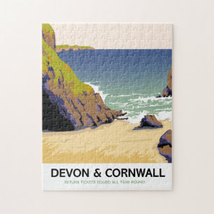 Devon & Cornwall "mit der Bahn" Reisestil im Vinta Puzzle