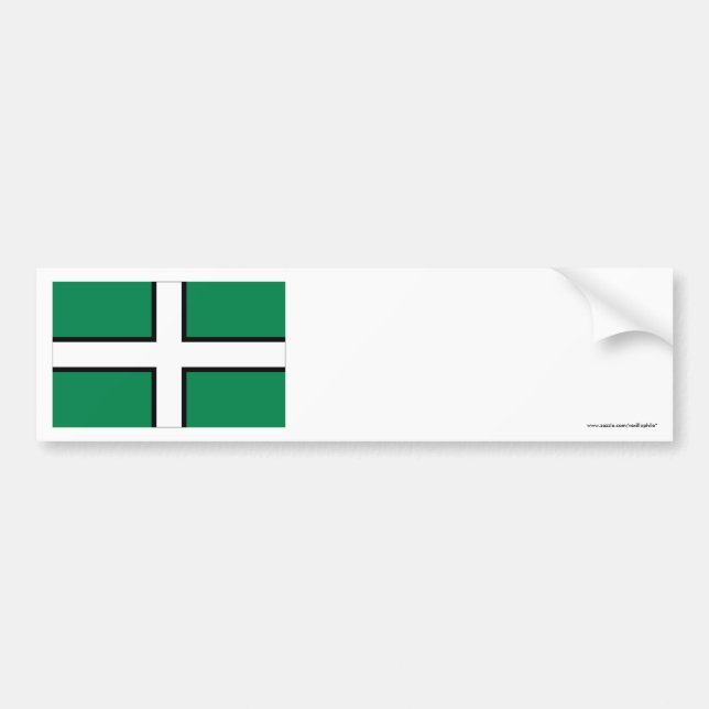 Devon-Flagge Autoaufkleber (Vorne)