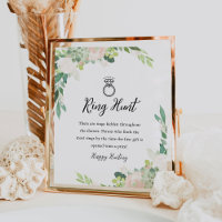 DEVON Greenery Ring Hunt Brautparty Game Sign