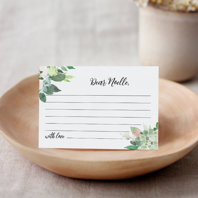 DEVON Greenery Time Capsule Star Baby Shower Card Begleitkarte (Von Creator hochgeladen)