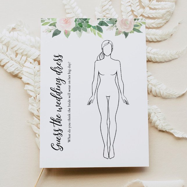 DEVON Guess The Dress Brautparty Game Card Einladung (Von Creator hochgeladen)