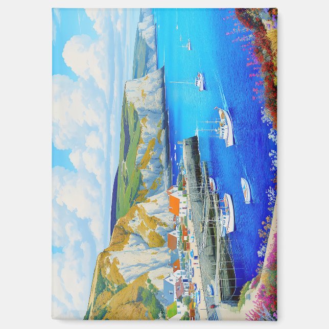 "Devon Harbor Dreamscape" - Eine englische Seascap Magnet (Vorderseite)