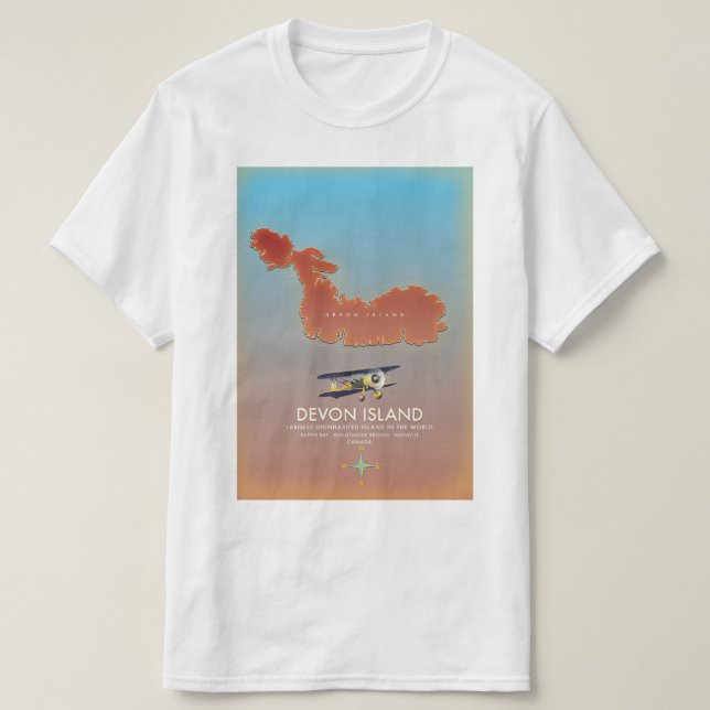 Devon Insel, Canada Karte T-Shirt (Design vorne)