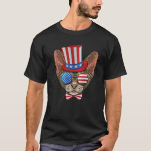 Devon Rex 4. Juli American Devon Rex USA Uncle T-Shirt
