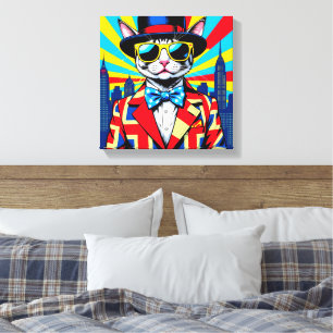 DEVON REX-BIG CITY CAT 4 LEINWANDDRUCK
