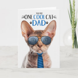 Devon Rex Cat Father's Day One Cool Cat Feiertagskarte