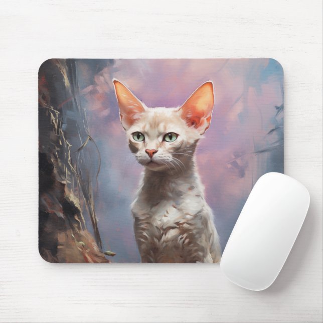 Devon Rex cat Mousepad (Mit Mouse)