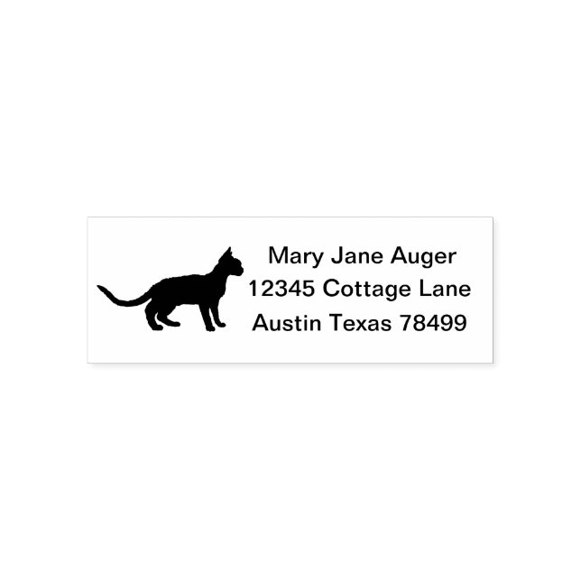 Devon Rex Cat Personalisierte Selbstadresse Permastempel (Design)