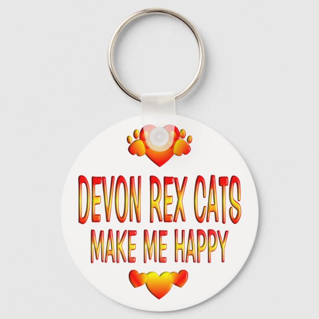 Devon Rex Cat Schlüsselanhänger (Vorderseite)