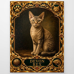 Devon Rex, Juwelen-Erbstück Kunst Postkarte