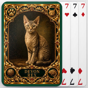 Devon Rex, Juwelen-Erbstück Kunst Spielkarten