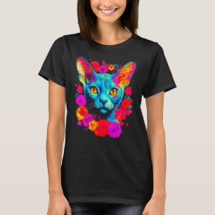 Devon Rex Katze Blume T-Shirt