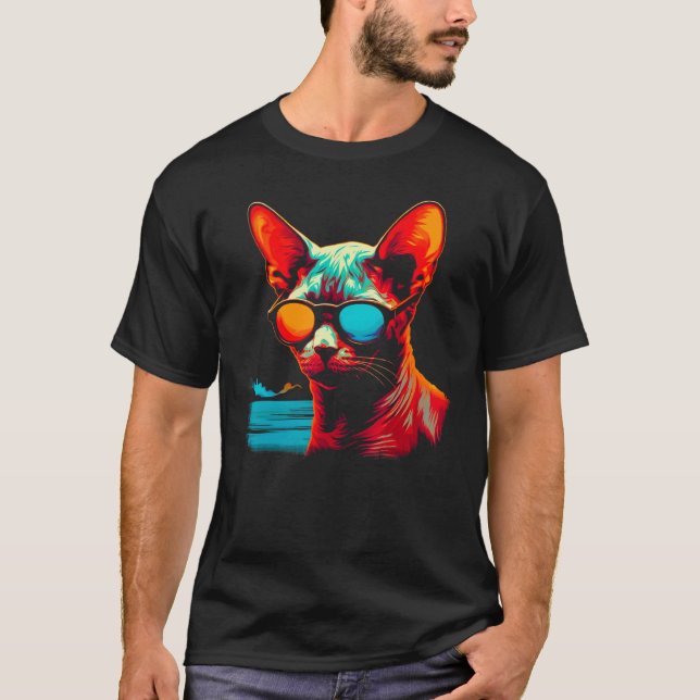 Devon Rex Katzen-Strandparty T-Shirt (Vorderseite)