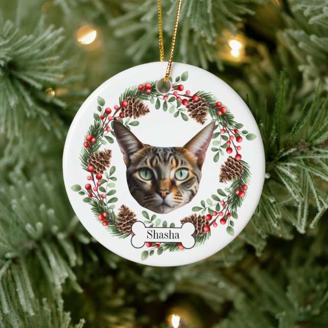 Devon Rex Keramik Ornament (Baum)