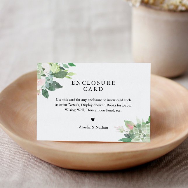 DEVON Succulous Blush Floral Enclosure Card Begleitkarte (Von Creator hochgeladen)