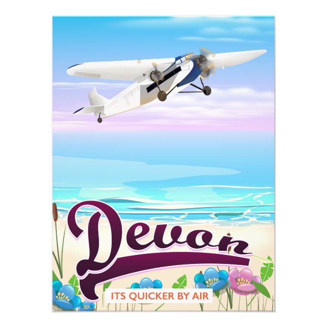 Devon Vintages Flugplakat Fotodruck (Vorne)