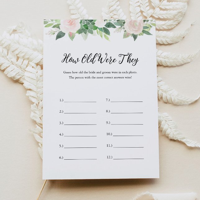 DEVON Wie alt waren sie Foto Brautparty Game Einladung (Von Creator hochgeladen)