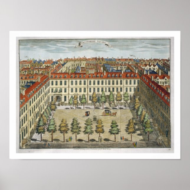 Devonshire Square für "Stow's Survey of London", Poster (Vorne)