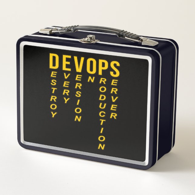 Devops Definition Technischer Computer IT-Programm Metall Brotdose (Vorderseite)