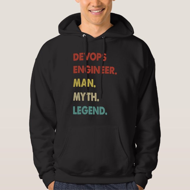 Devops Engineer Man Myth Legend  1 Hoodie (Vorderseite)