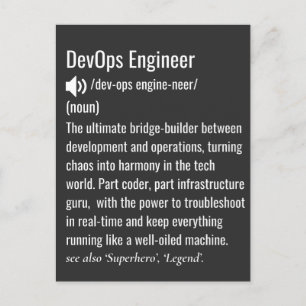 DevOps-Ingenieurdefinition Postkarte